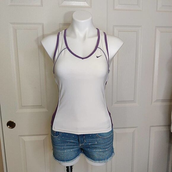 Nike Fit Dry fitted racerback tank top 208401-110 M - Picture 1 of 10